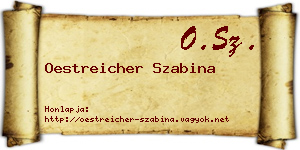 Oestreicher Szabina névjegykártya